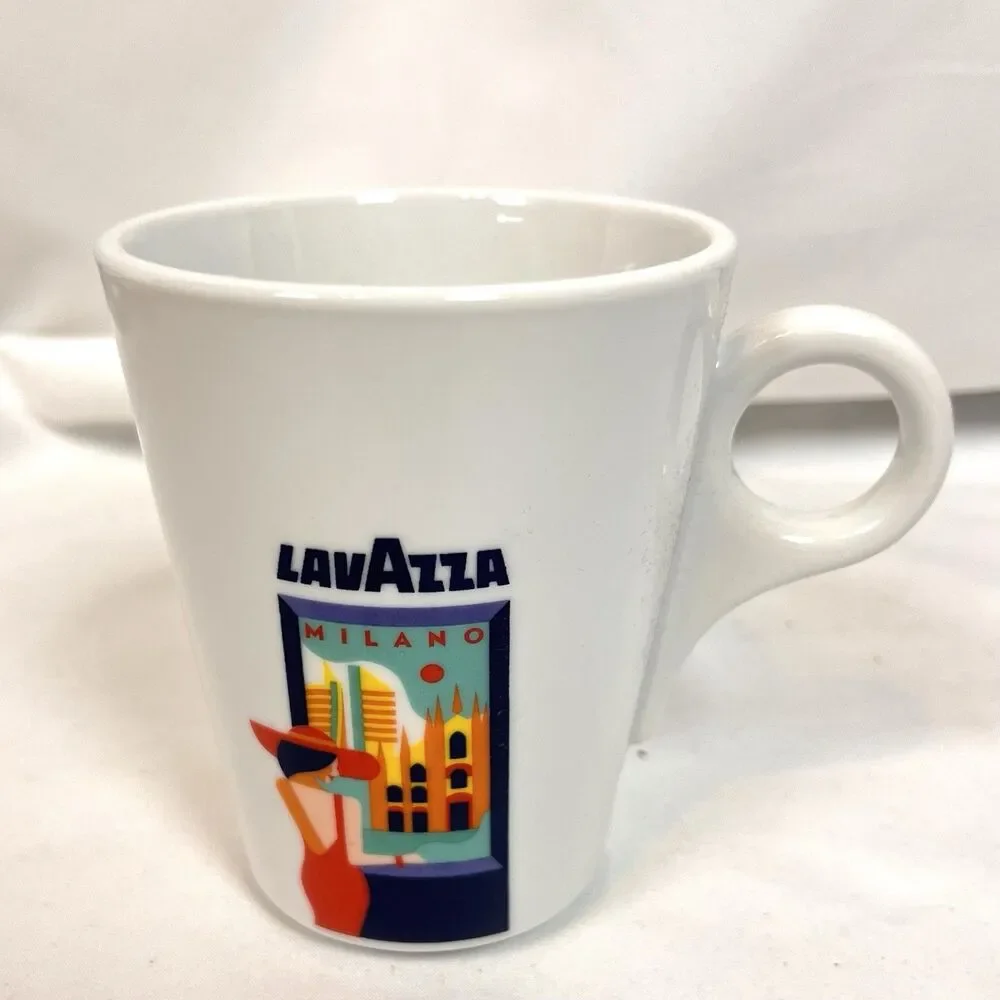 Lavazza Milano Italy Espresso Coffee Mug Cup IPA Porcelain White Collectible